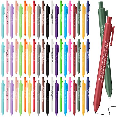 #ad Thank You Gift Motivational Quote Ballpoint Pen Plastic Colorful Pens Bulk Em...