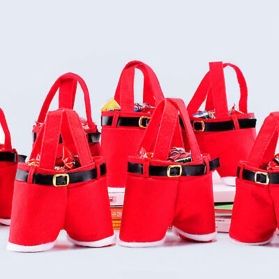 #ad Xmas Present Handbag Large Capacity Portable Santa Pants Gift Bag for Kids