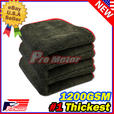 #ad 1200GSM Thick Plush Microfiber Towel Cleaning No Scratch Rag Polishing Detailing