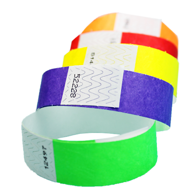 #ad 3 4quot; Tyvek Wristbands Choose Your Color 100ct 500ct or 1000ct