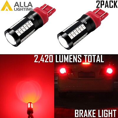 #ad Alla Lighting 7443 54 LED Turn Signal Brake Stop Tail Marker Light Bulb LampRed