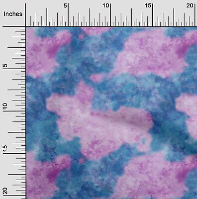#ad oneOone Cotton Poplin Medium Blue Fabric Texture Watercolor Sewing Yfh