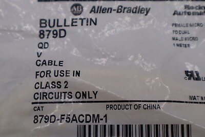 #ad NEW AB Allen Bradley 879D F5ACDM 1 Micro Cable STOCK L 147 A
