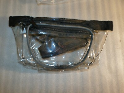 Clear Transparent Tote Bag PVC Zipper Stadium Work Sports Handbag Purse 11x5x3 $11.99