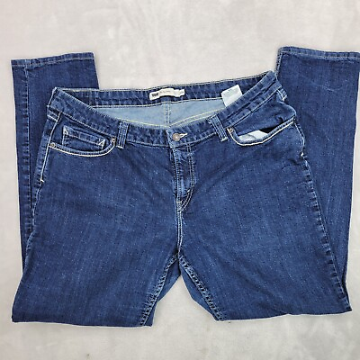 #ad Levis Jeans Women 20w Blue Denim Button Zip Pants Mid Skinny Ladies 39 x 29