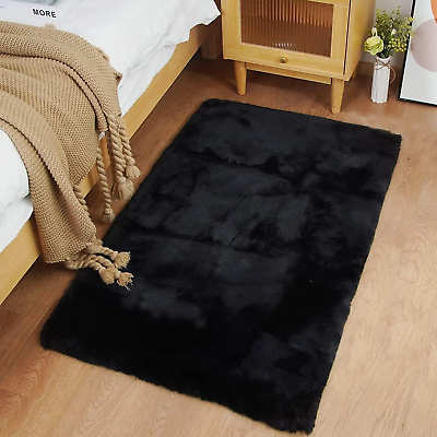 #ad Ultra Soft Faux Rabbit Fur Rug Machine Washable Area Rugs for Bedroom Fluffy Ru