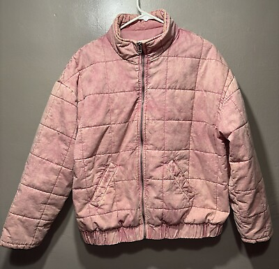 #ad Woman’s SO brand Size Large Winter Coat Pink Quilted Only Worn A Couple Times