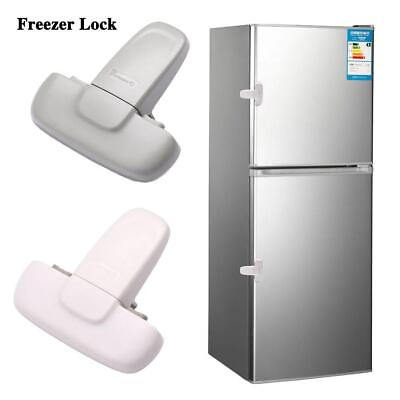 #ad Freezer Door Refrigerator Lock For Home Fridge Catch Kids Child Safety Toddler
