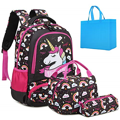 #ad Girls School Backpack Unicorn Backpack for Girls Elementary School Bookbags for