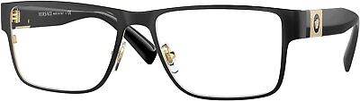 #ad Versace VE 1274 1436 55mm Black Metal Rectangle Eyeglasses 55mm
