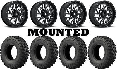 #ad Kit 4 EFX MotoRally Tires 30x10 16 on Fuel Triton Gloss Black D581 Wheels TER