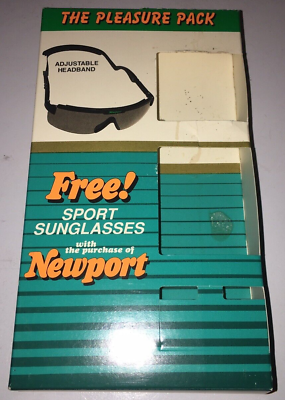 #ad New Newport cigarette sport sunglasses with adjustable headband vintage