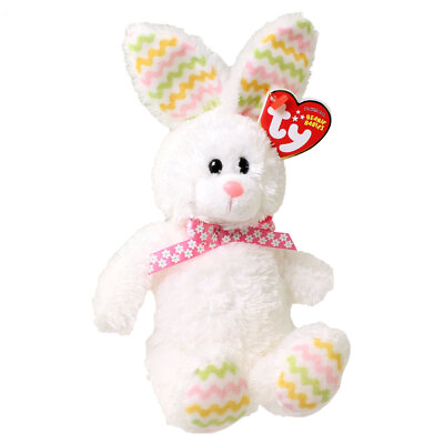 #ad TY Beanie Baby HIPPITY the Fuzzy White Bunny 8 inch MWMTs Stuffed Animal