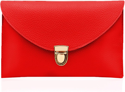 #ad Clutch Purses PU Leather Evening Envelope Clutch Handbags Womens Crossbody Bag