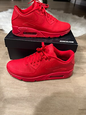 #ad Nike ID Air Max 90 Hyperfuse Premium Size 10 Infa solar Red October 822560 997