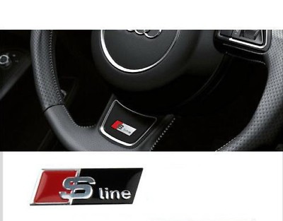 #ad S Line Steering Wheel Sticker Decal Emblem Fits All Audi Models Red Black