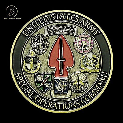 #ad Army Special Operations Command Challenge Coin Sine Pari