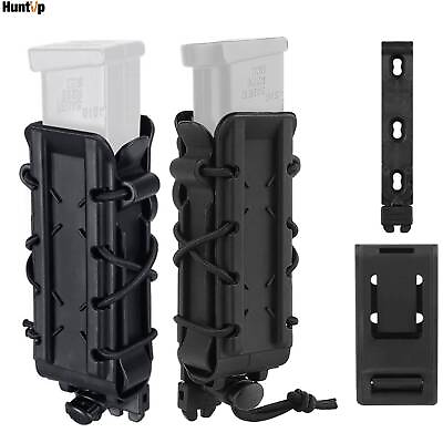 #ad 1 2 Pack Tactical Molle Magazine Pouch for 9mm Pistol Mag Holder Carrier Black