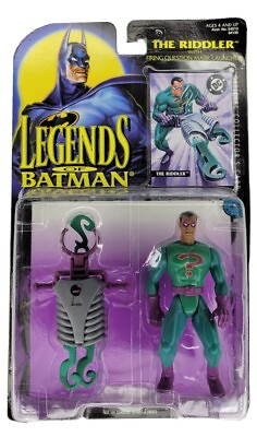 #ad NEW Legends of Batman THE RIDDLER Action Figure w Collectors Card Kenner 1995
