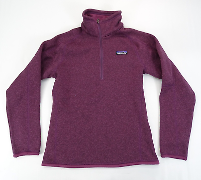 #ad Patagonia Women#x27;s Better Sweater Purple 1 4 Zip L S Size Small Style 25618