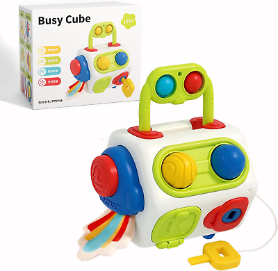 #ad Busy Cube for Toddlers 1 3 Montessori Sensory Activities Busy Board Baby Gift