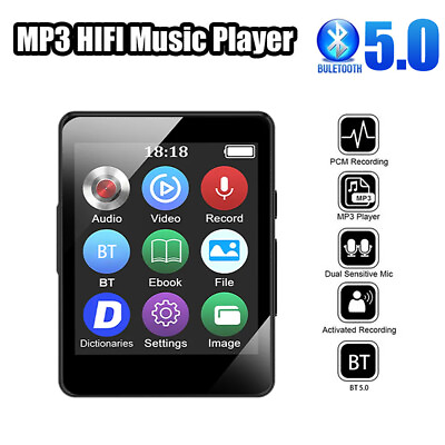#ad Portable Bluetooth HiFi MP3 Player Media E Book Audio Recorder Music With USB US