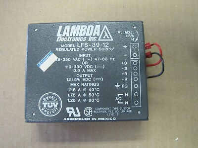 #ad Lambda Electronics Inc. Model LFS 39 12 Regulated Power Supply used