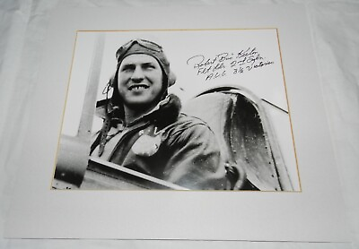 #ad Vintage Autographed Photo Robert quot;Busquot; Keeton A.V.G Flying Tigers Pilot WWII