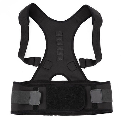 #ad Posture Corrector Support Magnetic Back Shoulder Brace Belt Band For Men Women