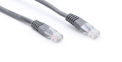 #ad 7 Foot Grey Ethernet Network Cable Cat5e Patch Cord 7 Ft LAN Gray