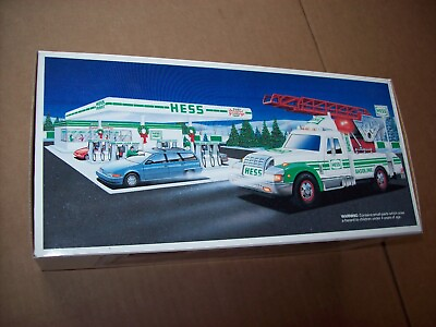 #ad Vintage 1994 Hess Rescue Truck BRAND NEW IN THE BOX open to check only