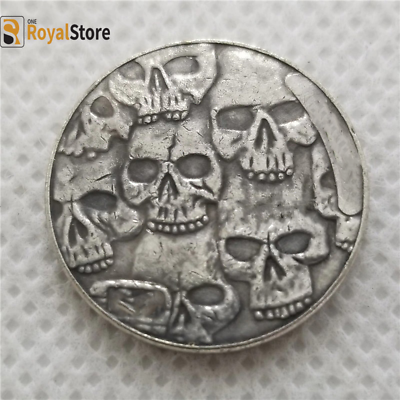 #ad hobo nickel coin skull collection Coins Collectibles ENGRAVING ART gift