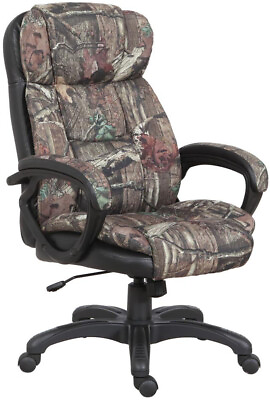 #ad Mossy Oak High Back Executive Office Chair Comfortable Padded Seat Durable Base