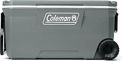 #ad 316 Series Insulated Portable Cooler with Heavy Duty Wheels 62 Quart Rock Grey