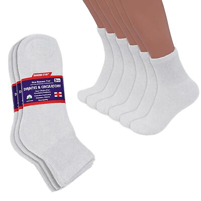#ad Diabetic Ankle Socks Mens Circulatory Health Socks 3 12 Pairs 9 11 10 13 13 15