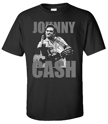 #ad Johnny Cash Middle Finger Up Shirt