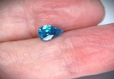 #ad Gorgeous 2.05ct Blue Zircon Pear Cut VS Clarity Mined in Cambodia