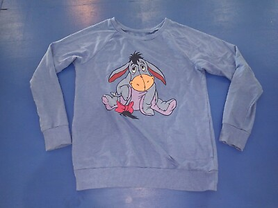 #ad Disney Junior Classic Eeyore Blue Sweatshirt Size Large 11 13 . A12