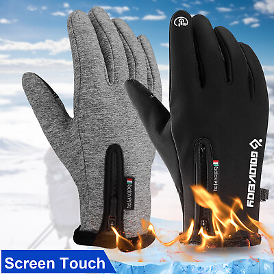 10℃ Waterproof Winter Warm Ski Gloves Thermal Touch Screen Motorcycle Snow Men $11.95