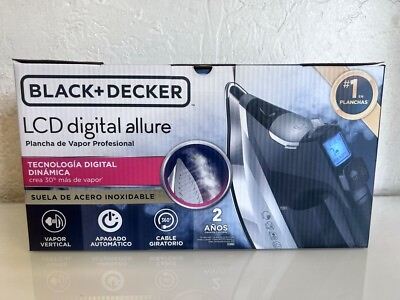 #ad BLACKDECKER Allure Digital Professional Steam Iron Black Silver