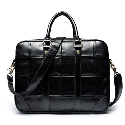 #ad New Fashion Business Mens Leather Handbag Laptop Shoulder Bag BK