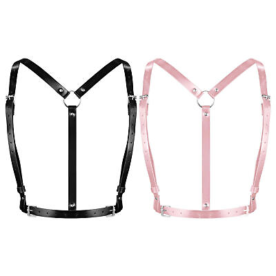 #ad Harness for Women Punk Women PU Leather Waist Belts Fashion Body Belt Adjustable