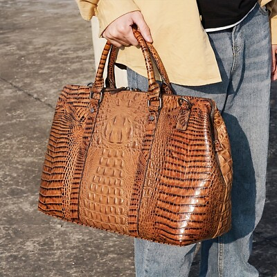 #ad Fashion Genuine Leather Handbag Cowhide Laptop Storage Crossbody Bag