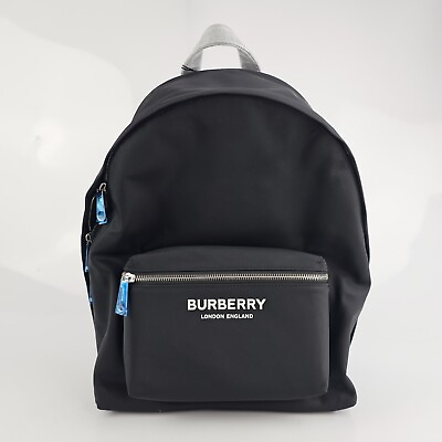 #ad Burberry Jett Men#x27;s Black Nylon Backpack New