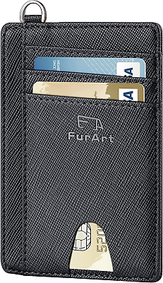 #ad Slim Minimalist Wallet Front Pocket Wallets RFID Blocking Credit Card Holder
