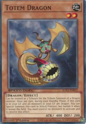 #ad Yugioh Totem Dragon Common Speed duel SGX3 NM