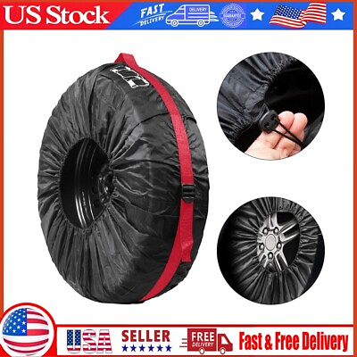 #ad 13 18Inch Car Spare Tyre Tire Protection Cover Carry Tote Handle Storage Bags