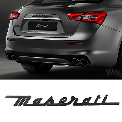 #ad For Maserati black Rear Badge Emblem Look Deck lid Trunk decal