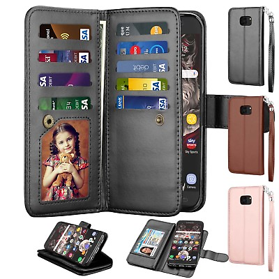 #ad For Samsung Galaxy S7 S7 Edge Wallet Leather Phone Case Flip Stand Holder Cover