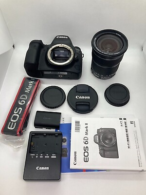 #ad 【Near Mint】Canon EOS 6D Mark II Black lens kit with EF 24 105 IS STM from Japan